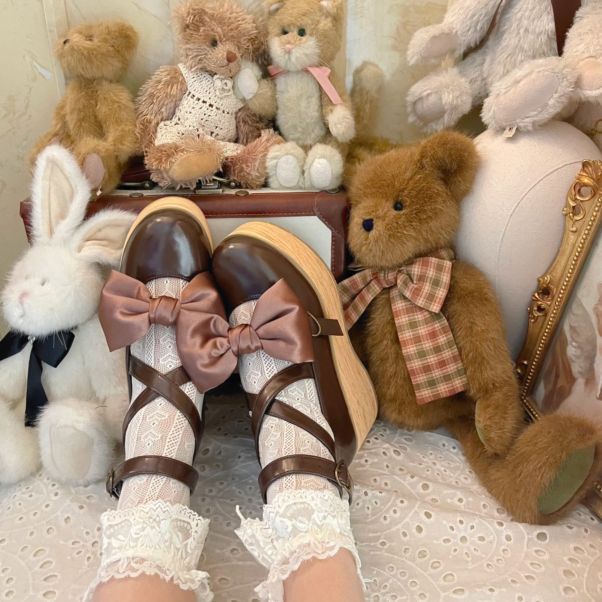 MODO - Multicolors Sweet Lolita Bow Platform Shoes