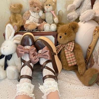 MODO - Multicolors Sweet Lolita Bow Platform Shoes