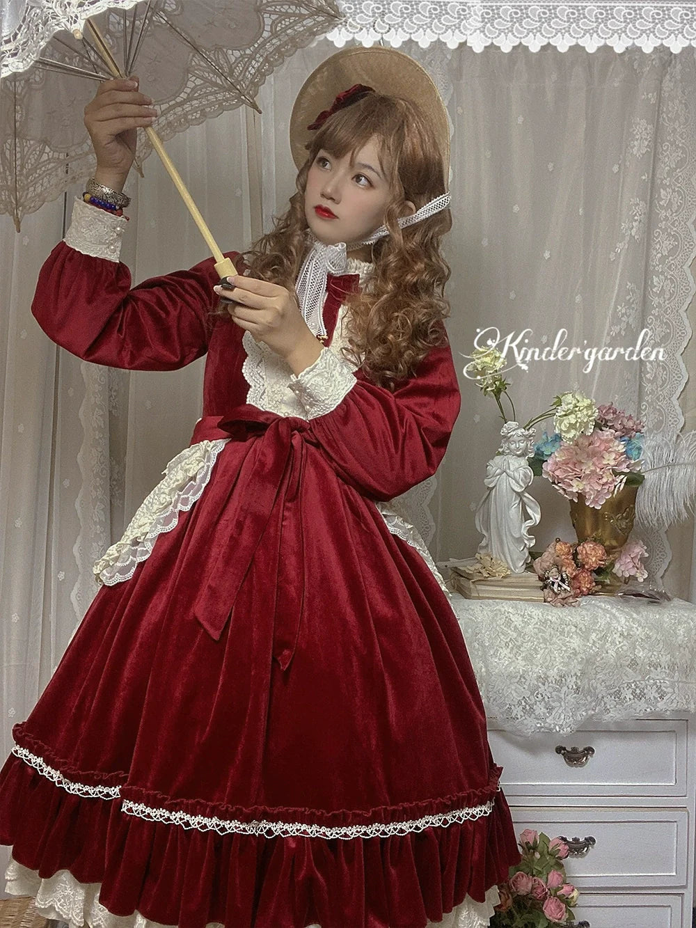 Miss Point - Customized Lolita Dress Vintage Elegant Velvet OP Dress
