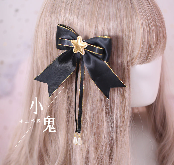 Xiaogui - Gothic Accessories Lolita Bow KC Hairclip
