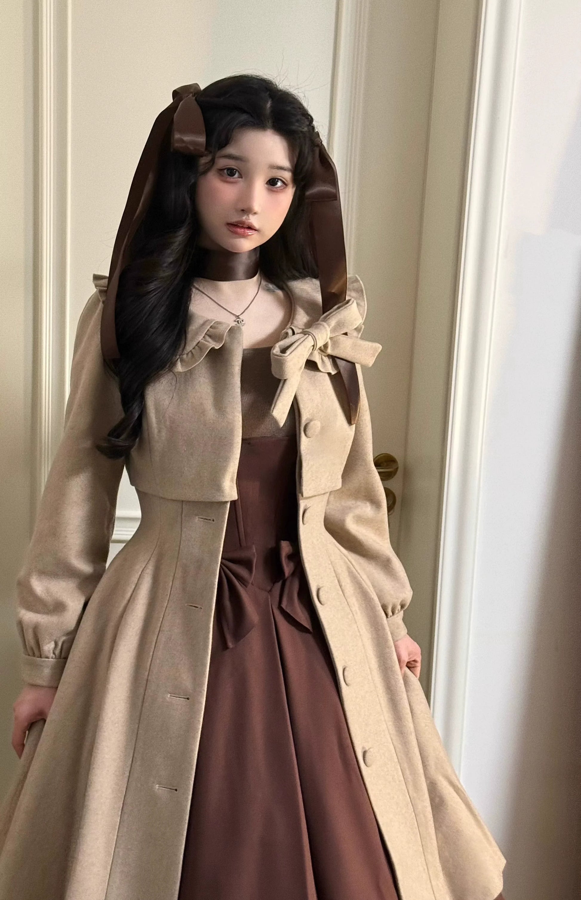Sweet Wood - Winter Classic Lolita Coat Suit Woolen Plus Size Outerwear