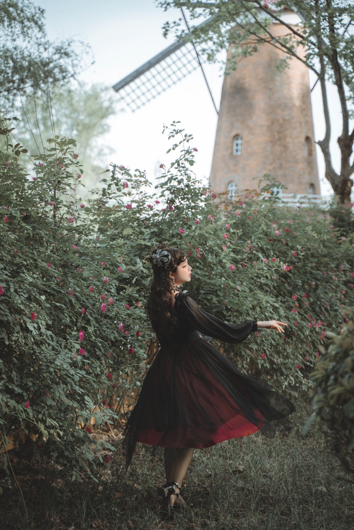 Cornfield Lolita - The Girl Assassin - Halloween Gothic Lolita Irregularly Hemline Dress