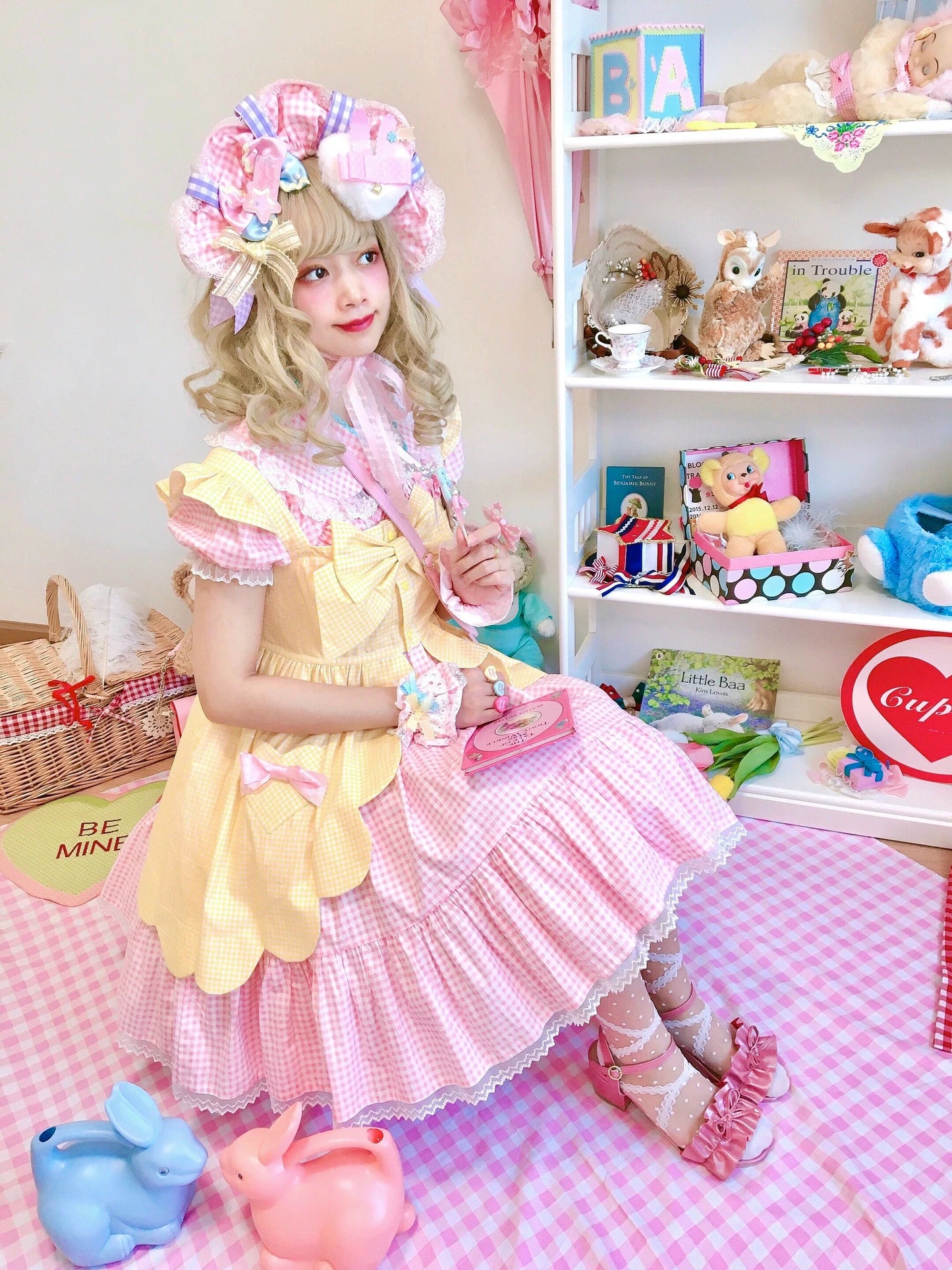 Fluff Mollie - Bean Breakfast - Sweet Lolita Overskirt Daily Daily Petaled Skirt