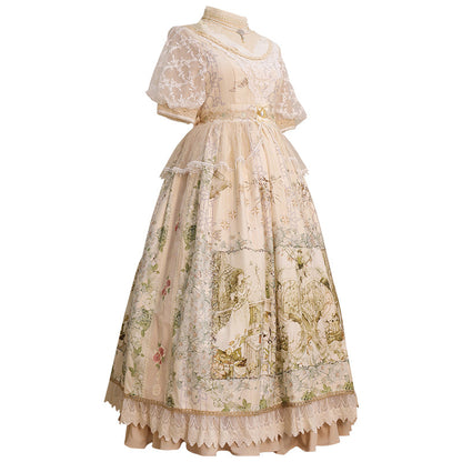 Cat-Romance - A Twilight Feast - Vintage Casual Lolita Summer OP