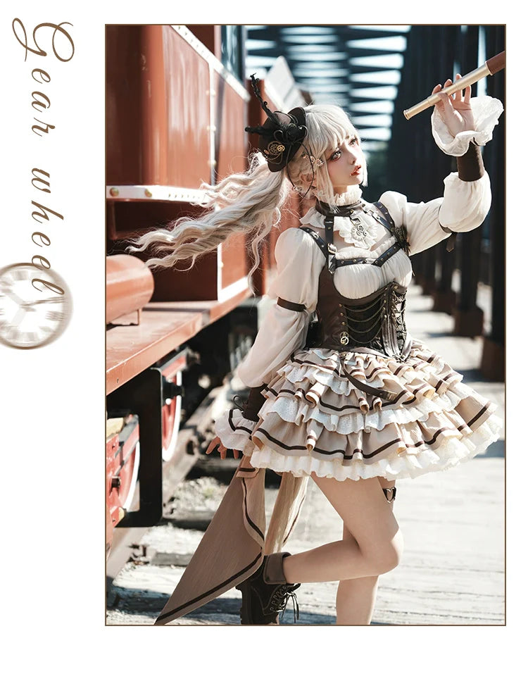 Sakurahime - Time Sand Rear - Punk Lolita OP Cute Daily Lolita Dress