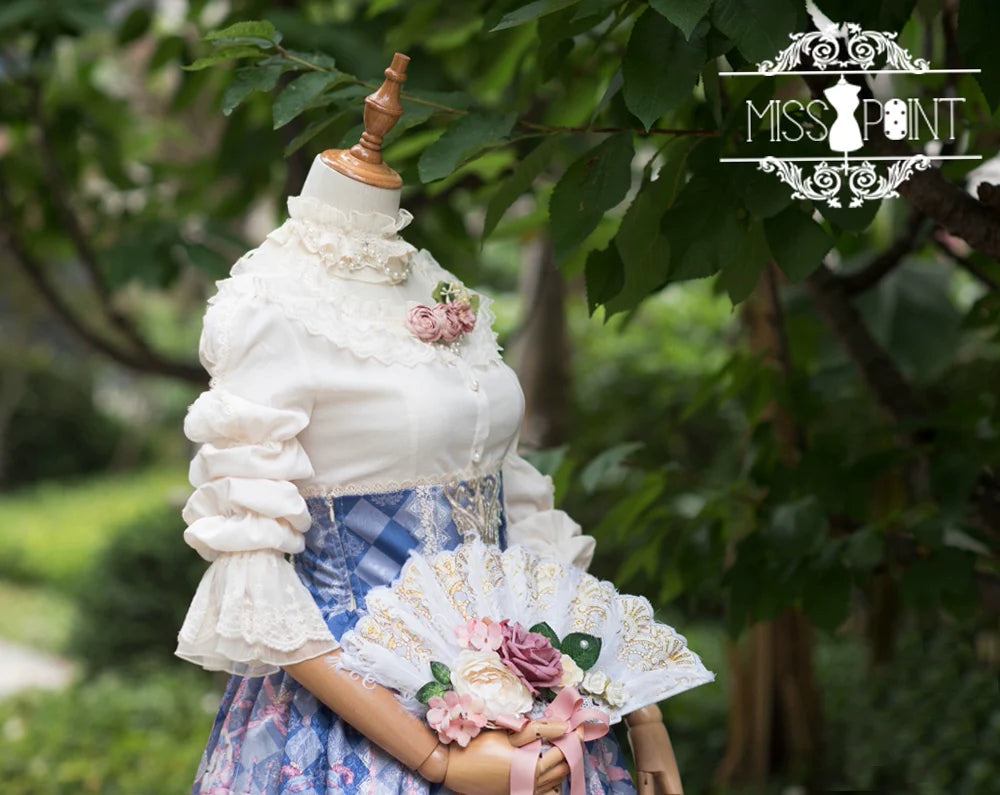 Miss Point - Elizabeth Meow - Classic Lolita Blouse Lotus Root Sleeve Lolita Shirt