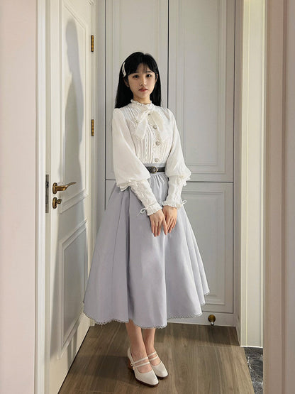 Sweet Wood - Daily Lolita Skirt Set Long sleeve Coat Dress Set