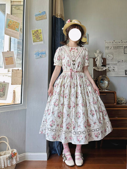Miss Point - Happy Summer Elegant Lolita Floral OP Dress