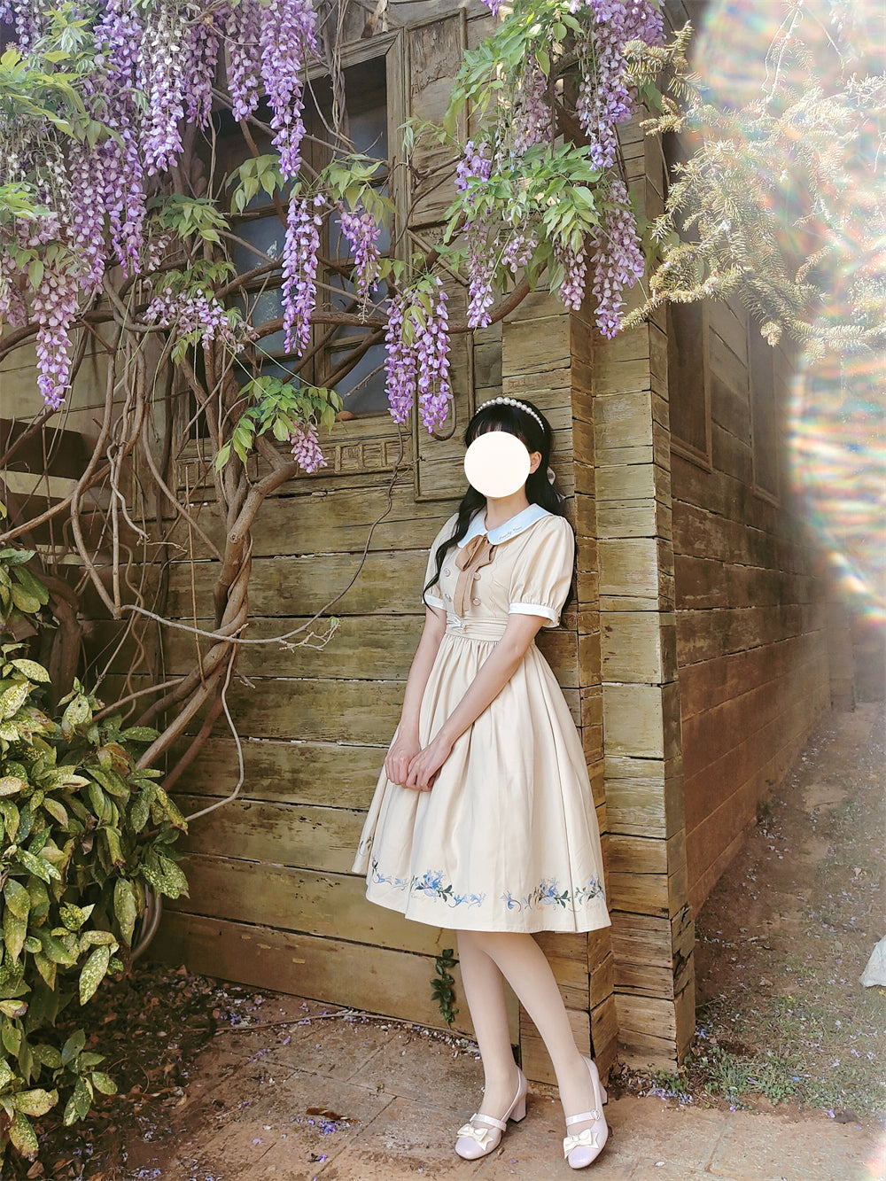 EESSILY - The Spring of Champs Elysees - Elegant Lolita Floral Embroidered OP