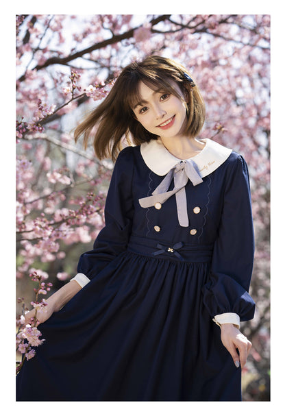 EESSILY - The Spring of Champs Elysees - Elegant Lolita Floral Embroidered OP