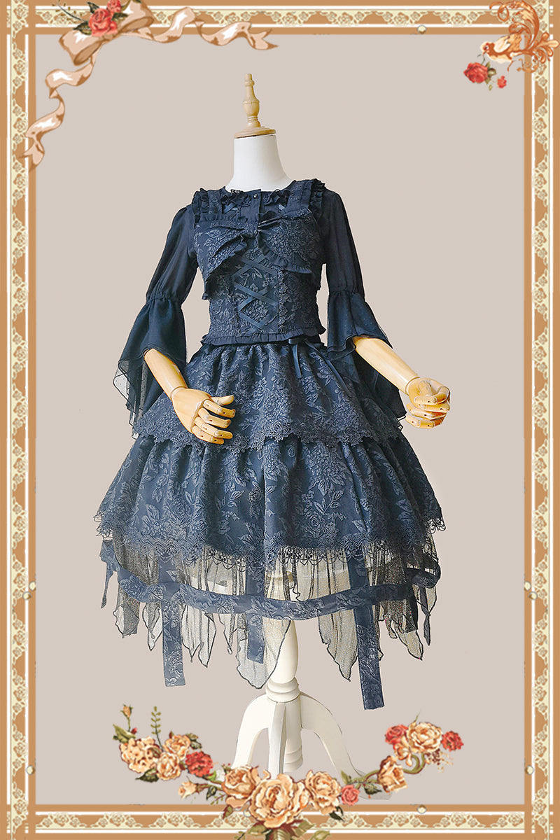 Infanta - Witch's Apprentice - Gothic Lolita Split Type Black Suit