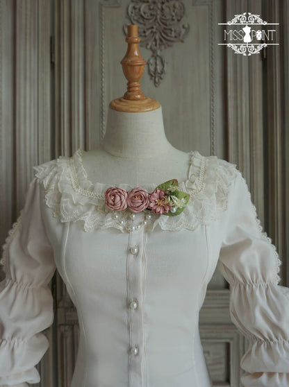 Miss Point - Elizabeth Meow - Classic Lolita Blouse Lotus Root Sleeve Lolita Shirt