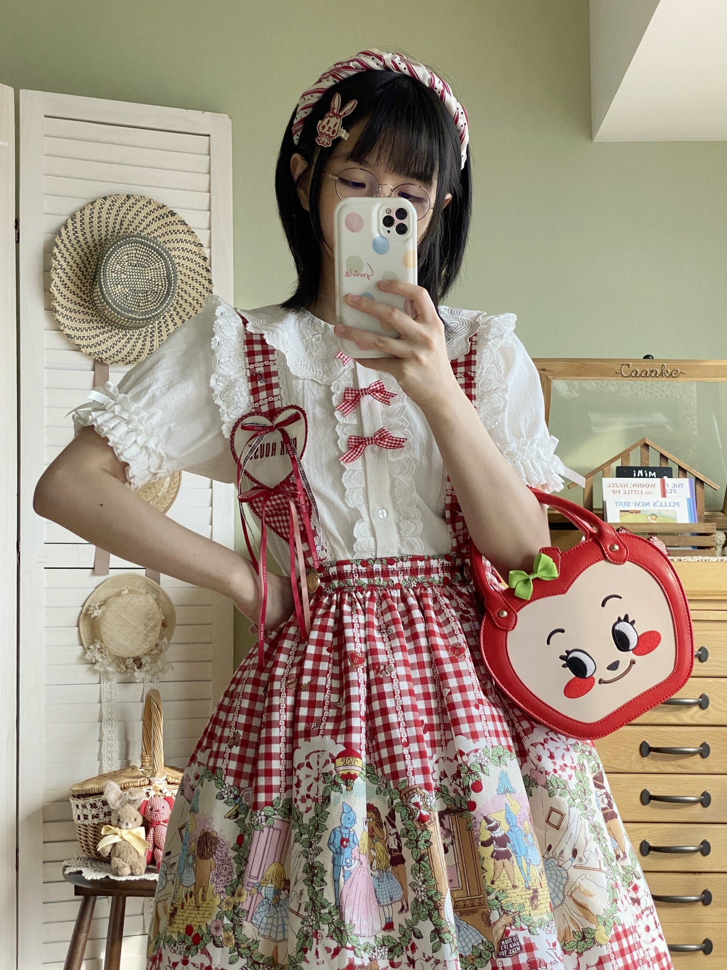 Flower Banquet - Kawaii Lolita Cotton Bunny Embroidery Blouse
