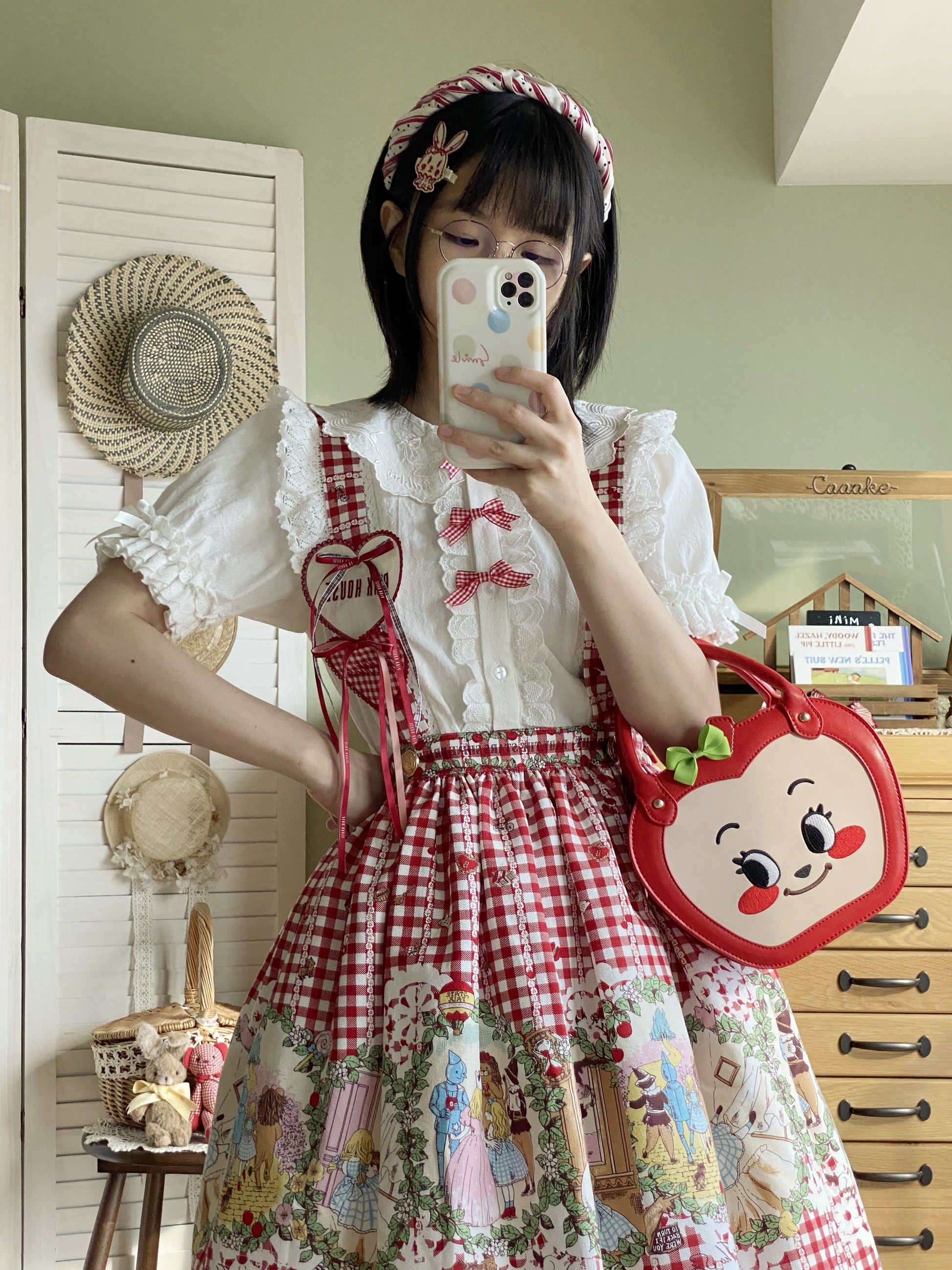 Flower Banquet - Kawaii Lolita Cotton Bunny Embroidery Blouse