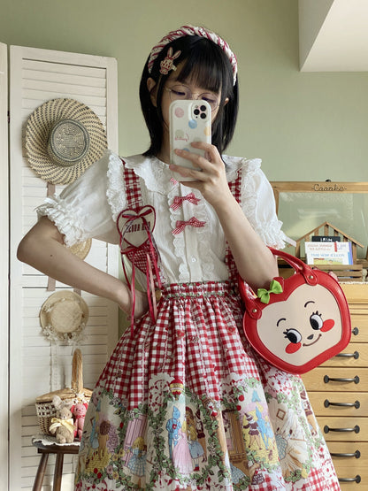 Flower Banquet - Kawaii Lolita Cotton Bunny Embroidery Blouse