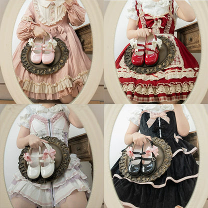 Dolly Doll - Apple Candy - Mary Jane Lolita Shoes Bow PU Low-Mid Heel Shoes