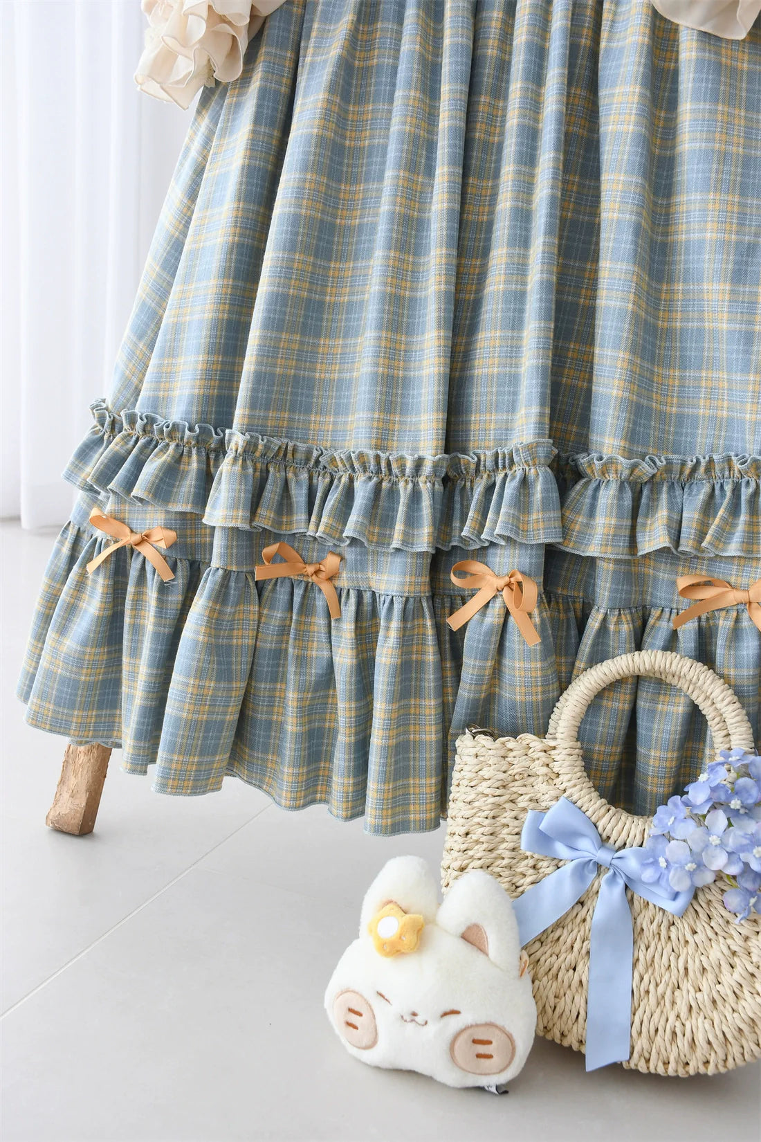 EESSILY - Green Fairy Tales - Classic Lolita Plaid JSK Plus Size Lolita Dress