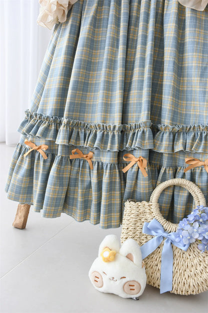 EESSILY - Green Fairy Tales - Classic Lolita Plaid JSK Plus Size Lolita Dress