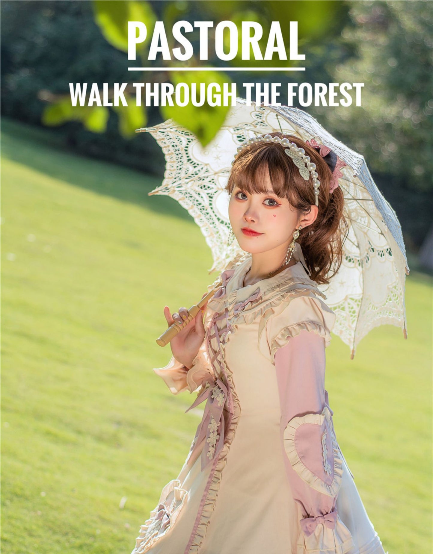 Niu Niu - Little Gardener - Plus Size Lolita OP Dress Pink Winter Long Sleeve