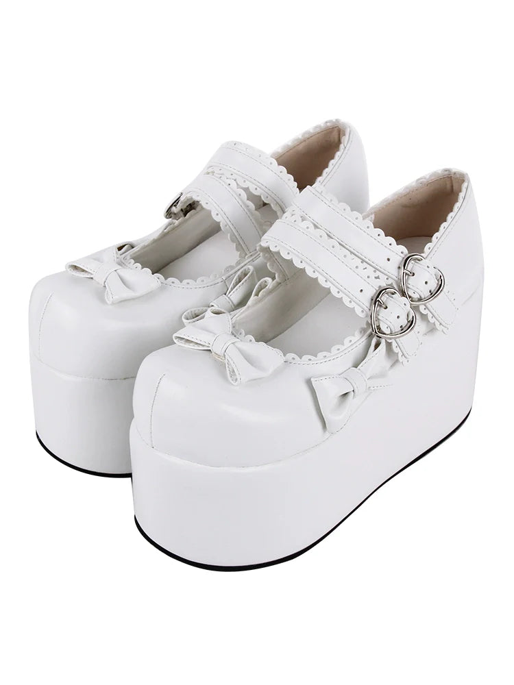 Angelic Imprint - Angelic Imprint - Punk Lolita Shoes High Platform Shoes with Bow