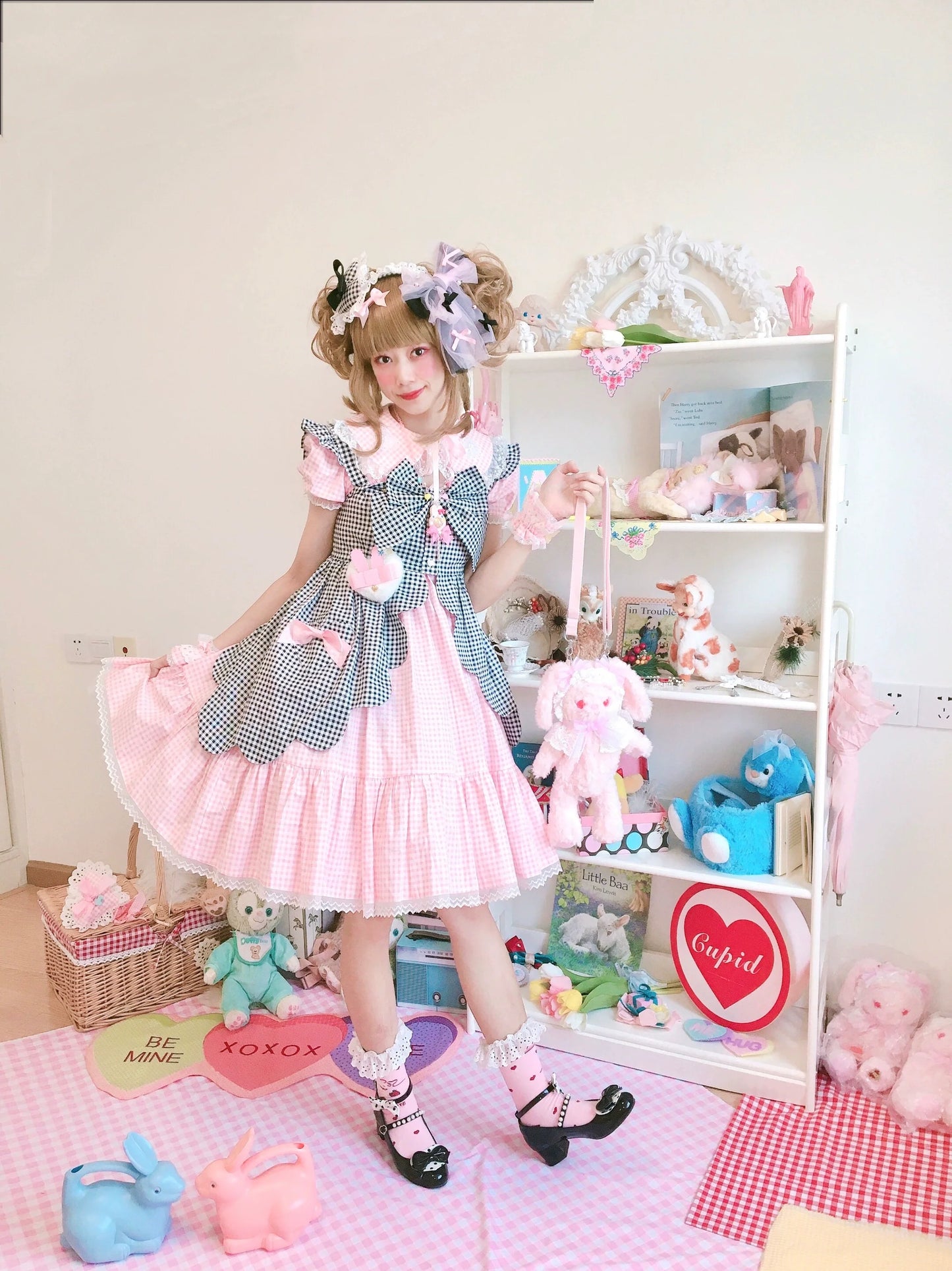 Fluff Mollie - Bean Breakfast - Sweet Lolita Overskirt Daily Daily Petaled Skirt