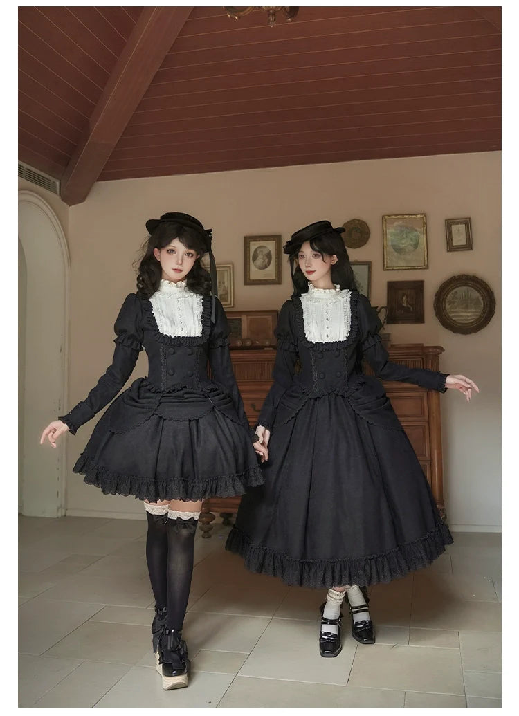 With PUJI - Fog City Time Difference - Classic Lolita SK & Blouse Suit