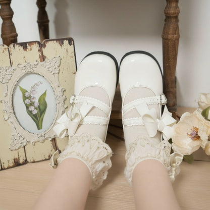 Dolly Doll - Apple Candy - Mary Jane Lolita Shoes Bow PU Low-Mid Heel Shoes