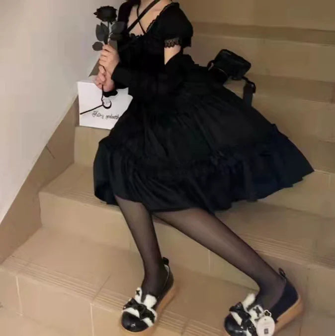 Fairy Godmother - Winter Girly Lolita Shoes Lolita Ankle Strap Shoes