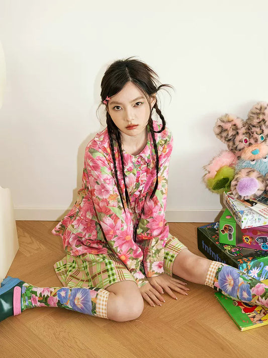 Flower print shirt【s0000007767】