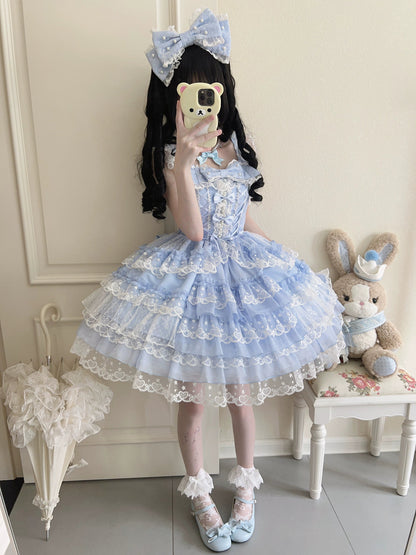 Sugar Girl - Love Overture - Sweet Lolita JSK, Tiered Ruffles Dress