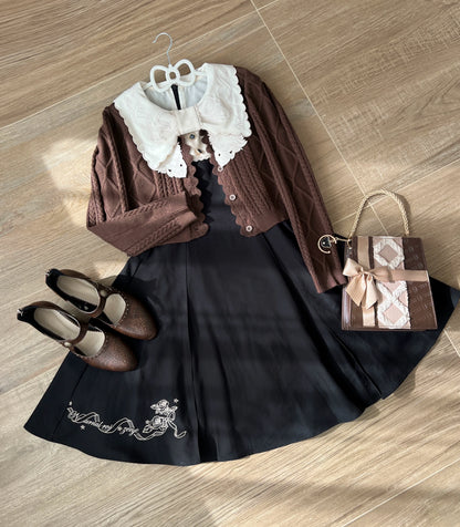 MIST - Soft Thought - Vintage Lolita Cardigan Short Knitting Sweater