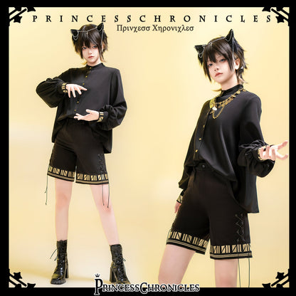 Princess Chronicles - Black Cat - Vintage Ouji Lolita Necklace