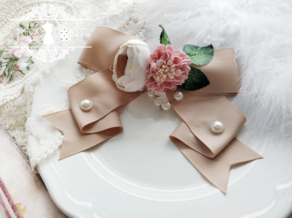 Miss Point - Dawn Girl - Reto Elegant lolita OP Dress Lace Long Sleeve