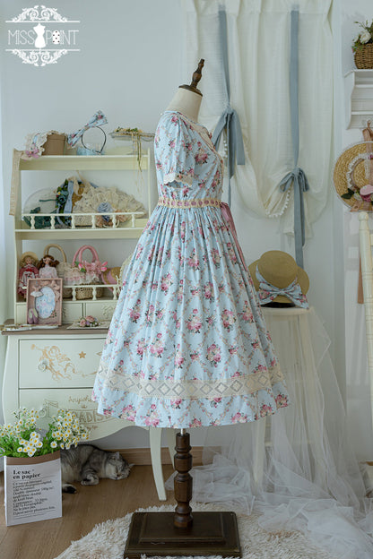 Miss Point - Happy Summer Elegant Lolita Floral OP Dress