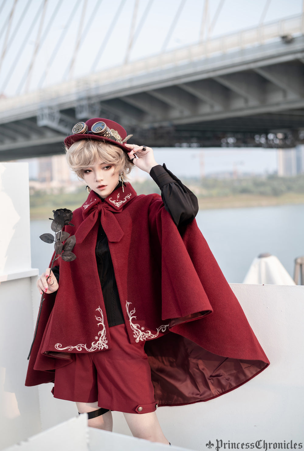 Princess Chronicles - Medieval Ouji Lolita Embroidered Cape