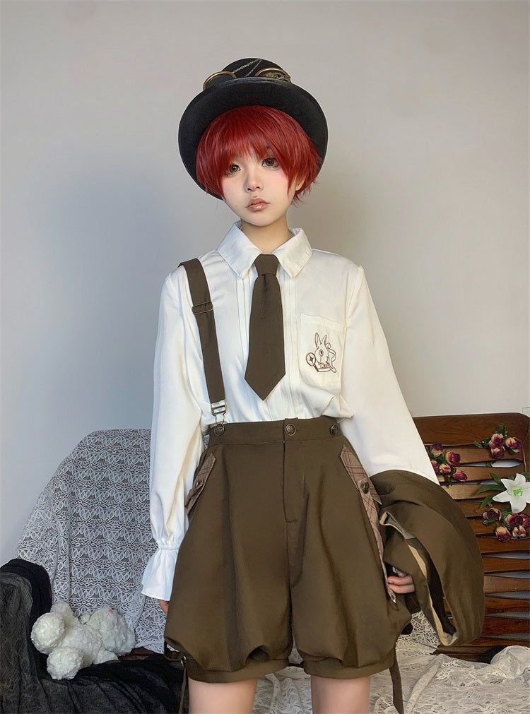 Letters from Unknown Star - Detective Rabbit Kiri - Ouji Lolita Outfits, Backpack Pants