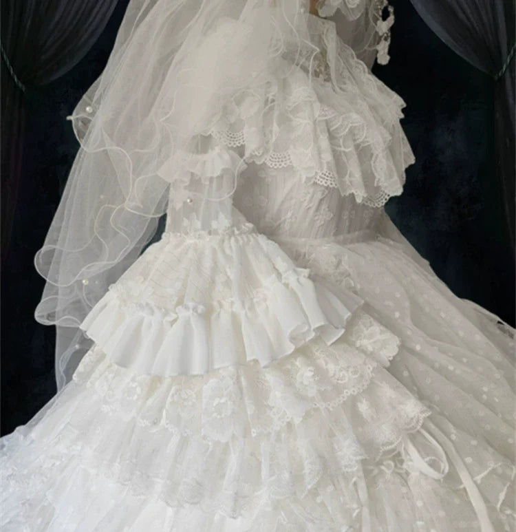 Teddy Bear - Halloween Gothic Wedding Lolita OP Dress