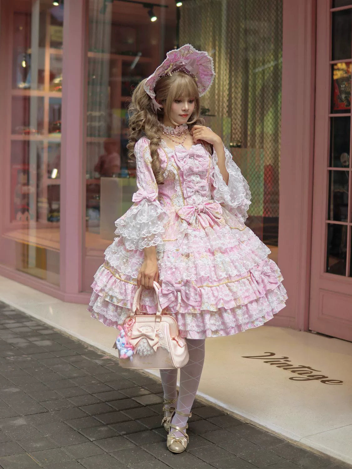 Hanguliang - Candlelight Sonata - Sweet Lolita Long Sleeve OP, Tiered Ruffles