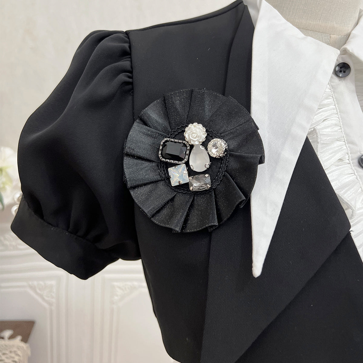 Designer's Gift - Shard Gem - Gothic Lolita Skirt Set with Sleeveless Shirt & Short Jacket