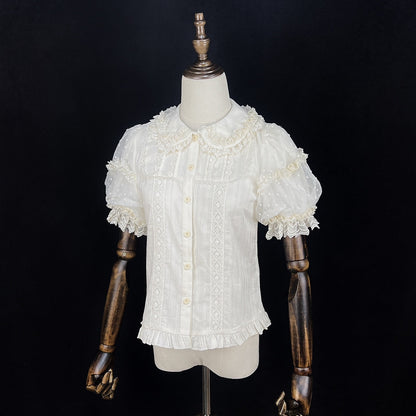 DMFS Lolita - Lollipop - Sweet Lolita Shirt with Double-Layered Puff Sleeves