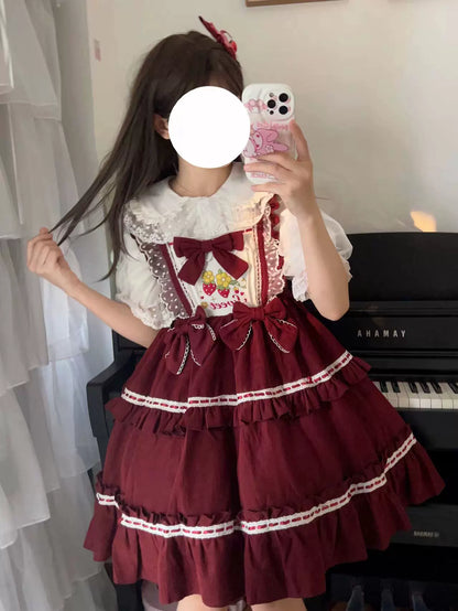 Sugar Girl - Sweet Lolita Shirt White Doll Collar Shirt