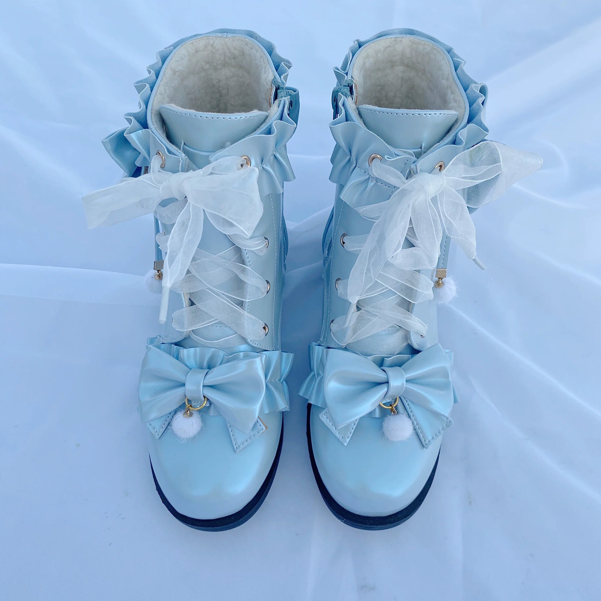 Fairy Godmother - Enthusiastic Ideation - Elegant Lolita Shoes Fleeced Short Martin Boots