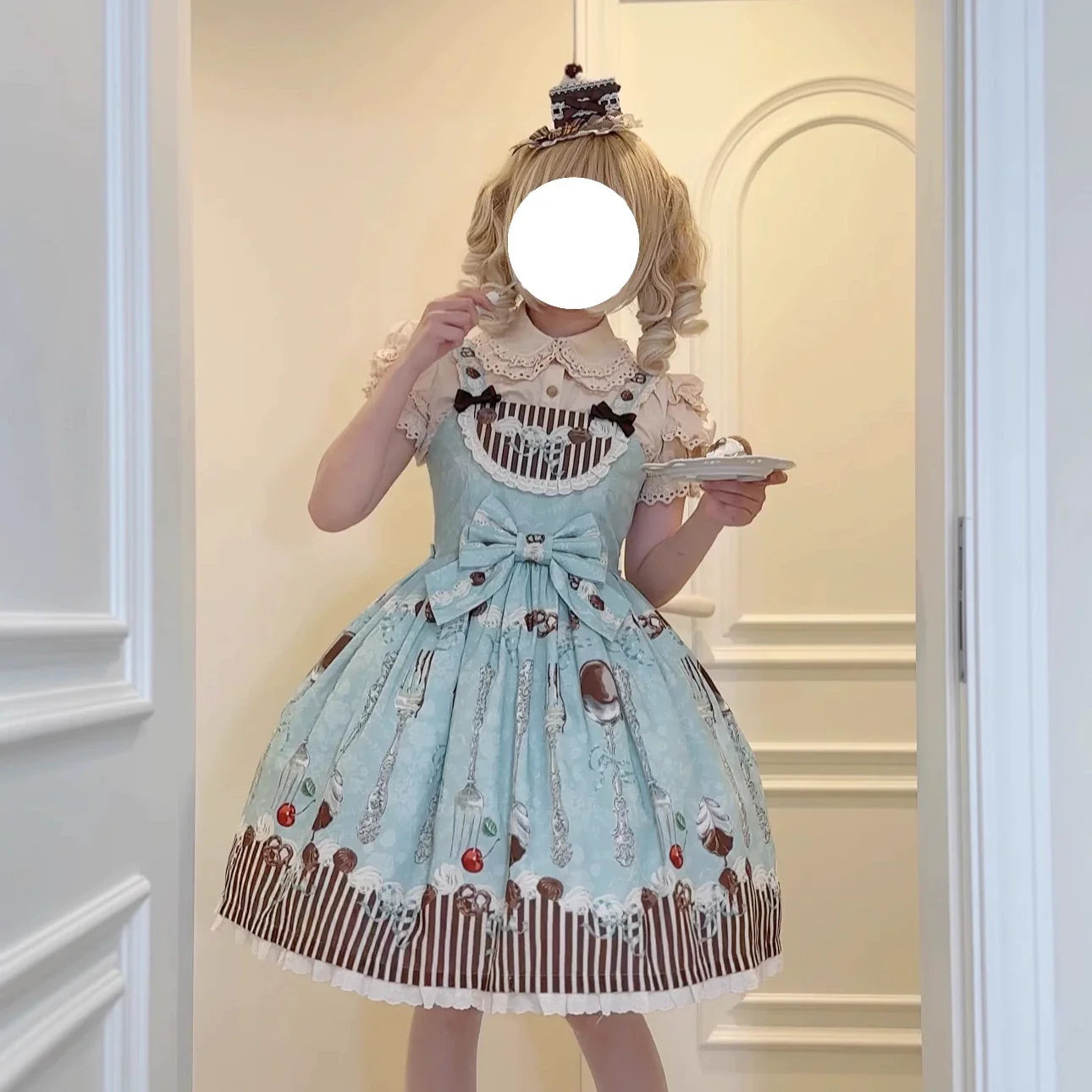 Sweet Dream Sheep - Sweet Dessert - Green Lolita Jumper Dress Lolita Headwear