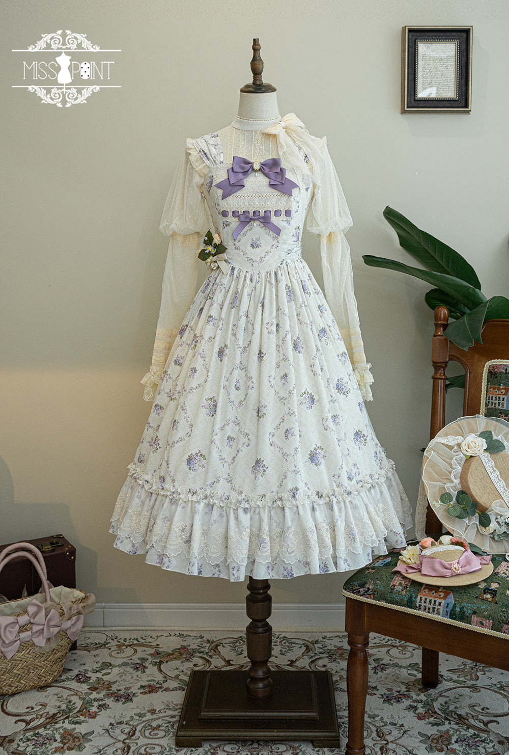 Miss Point - Customized Wood Rose 2.0 Elegant Vintage Jumper Dress