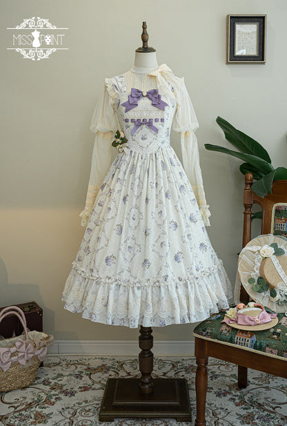 Miss Point - Customized Wood Rose 2.0 Elegant Vintage Jumper Dress