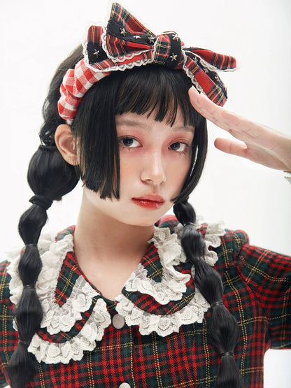 Retro bow hair bands niche design senior sense of sweet hair card headdresses【s0000004280】