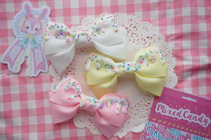 Cat Tea Party - Handmade Sweet Lolita Bow Hair Clip Cute Imitation Cream Cake