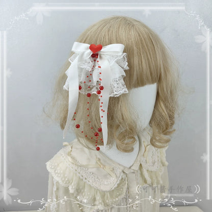 Cocoa Jam - Halloween Gothic Lolita Accessories, White Bride Style