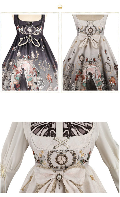 YingLuoFu - Black Fairytale - Gothic Twins Lolita JSK