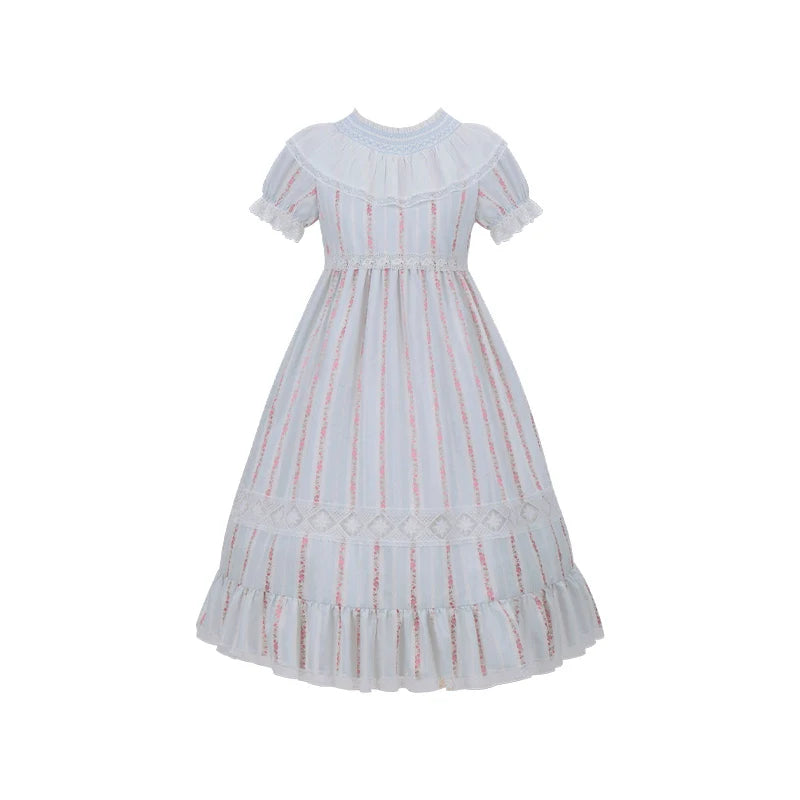 With PUJI - Annie's Dreamland - Cotton Lolita OP Dress Doll Collar Summer Dress